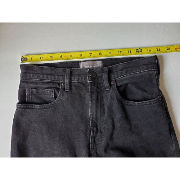 Everlane 26 Jeans High Waist Straight Black Womens Stretch - Picture 8 of 11